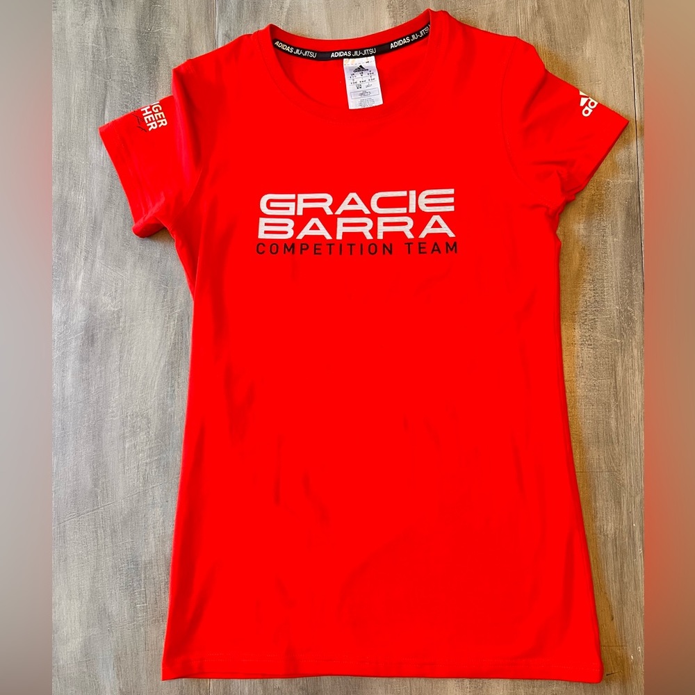 Adidas Gracie Barra Women’s Competition Team T-shirt Red Medium